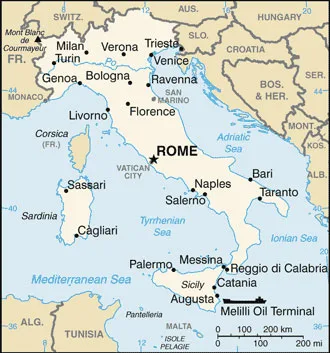 map of Italy
